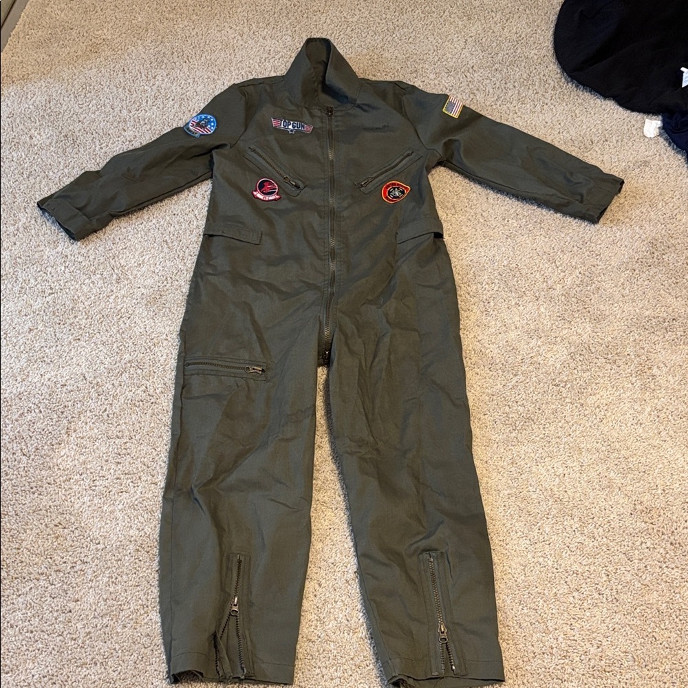 Green Flight Suit with Patches